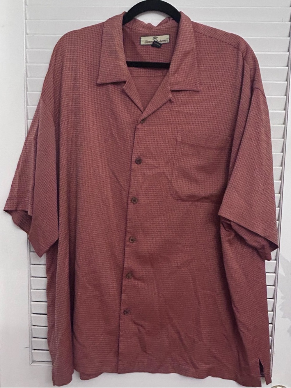 Tommy Bahama 100% Silk Red Stripe Short Sleeve Mens Shirt Sz XXL - Picture 7 of 11